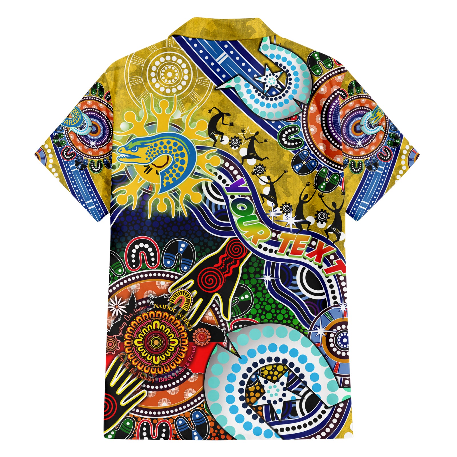 Personalised Eels NAIDOC Week 2024 Hawaiian Shirt Australia Aboriginal Dot Painting - Vibe Hoodie Shop