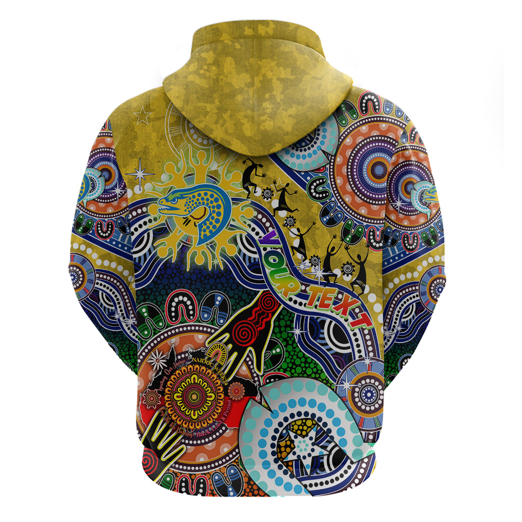 Personalised Eels NAIDOC Week 2024 Hoodie Australia Aboriginal Dot Painting - Vibe Hoodie Shop