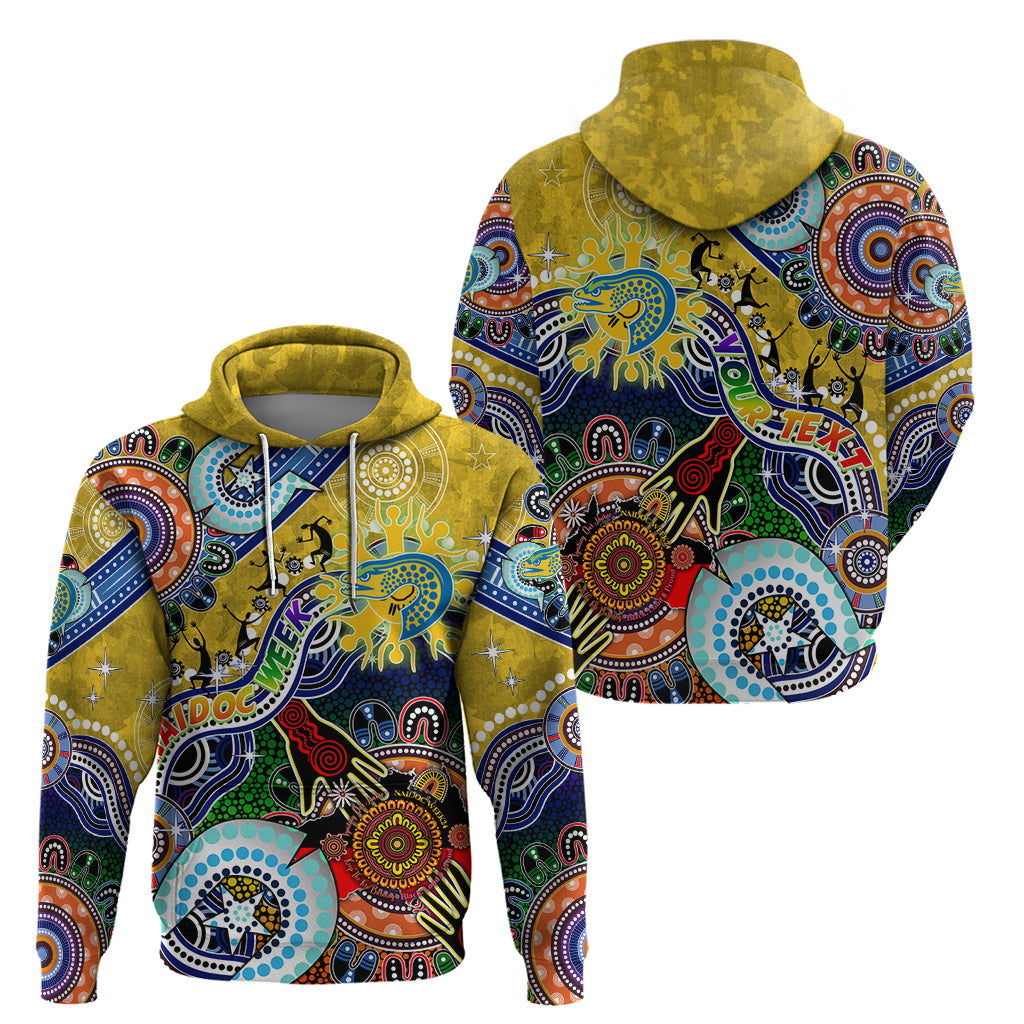 Personalised Eels NAIDOC Week 2024 Hoodie Australia Aboriginal Dot Painting - Vibe Hoodie Shop