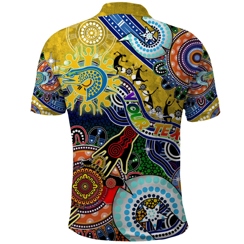 Personalised Eels NAIDOC Week 2024 Polo Shirt Australia Aboriginal Dot Painting - Vibe Hoodie Shop