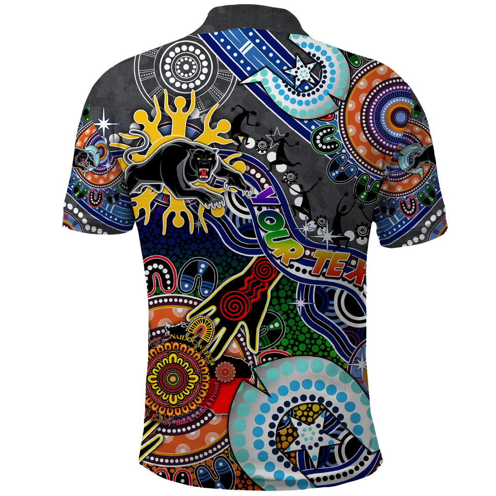 Personalised Panthers NAIDOC Week 2024 Polo Shirt Australia Aboriginal Dot Painting - Vibe Hoodie Shop