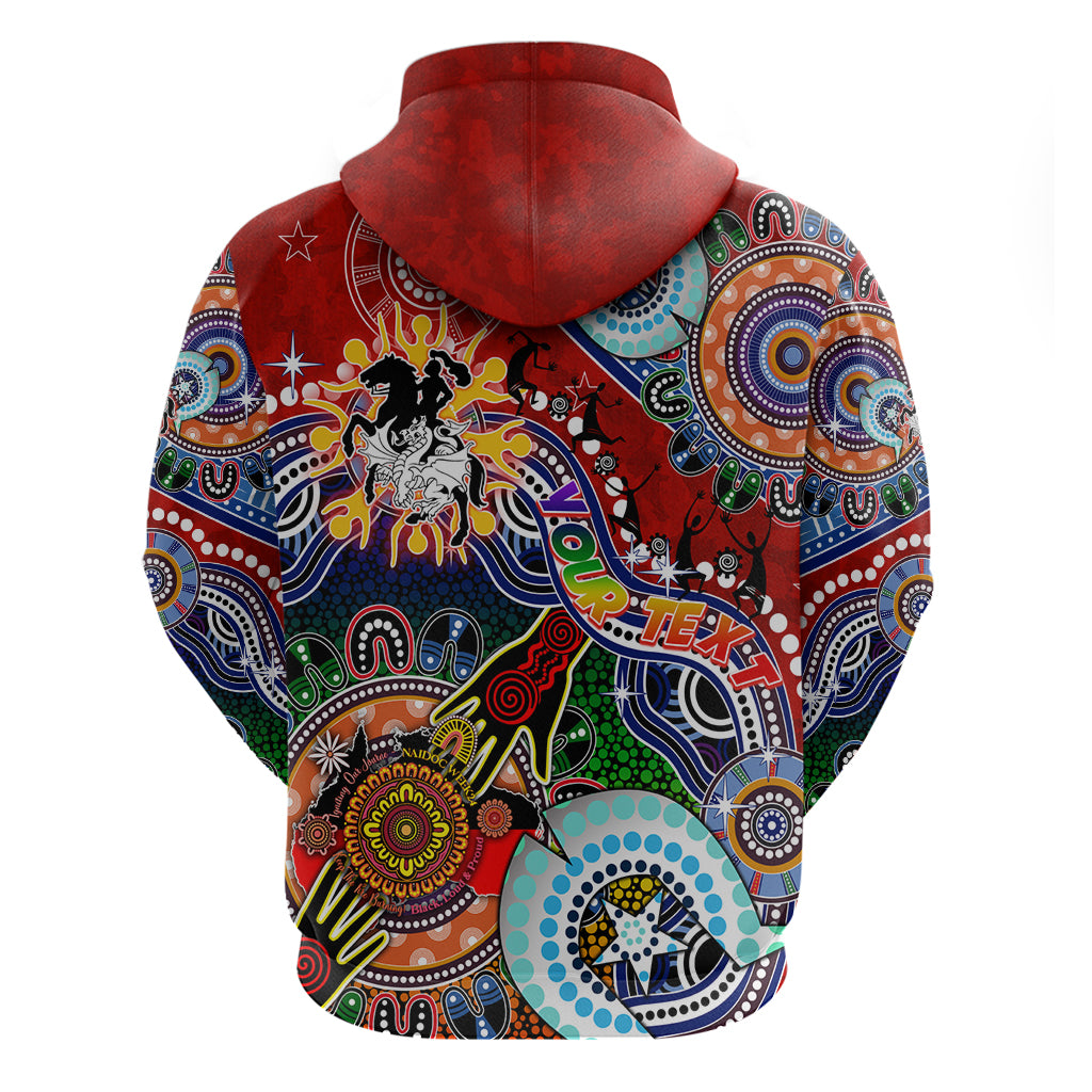 Personalised Dragons NAIDOC Week 2024 Hoodie Australia Aboriginal Dot Painting - Vibe Hoodie Shop