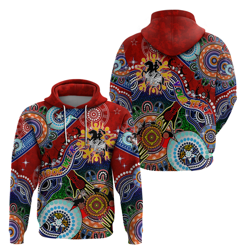 Personalised Dragons NAIDOC Week 2024 Hoodie Australia Aboriginal Dot Painting - Vibe Hoodie Shop