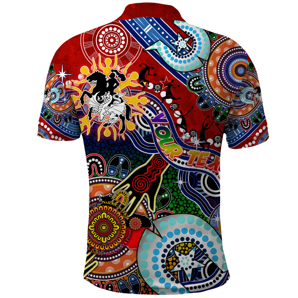 Personalised Dragons NAIDOC Week 2024 Polo Shirt Australia Aboriginal Dot Painting - Vibe Hoodie Shop