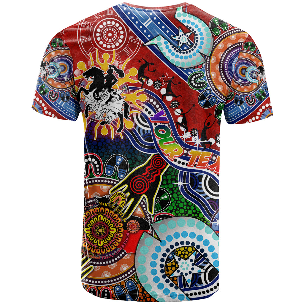 Personalised Dragons NAIDOC Week 2024 T Shirt Australia Aboriginal Dot Painting - Vibe Hoodie Shop