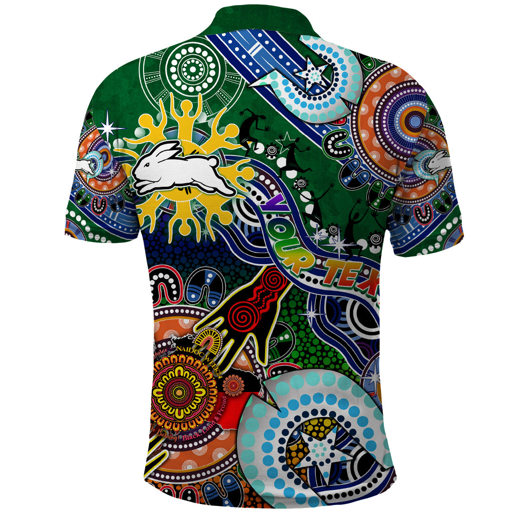 Personalised Rabbitohs NAIDOC Week 2024 Polo Shirt Australia Aboriginal Dot Painting - Vibe Hoodie Shop