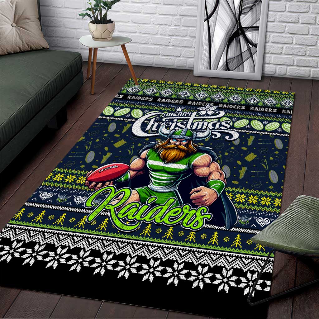 Raiders Rugby Xmas Area Rug Australia NRL Mascot - Vibe Hoodie Shop