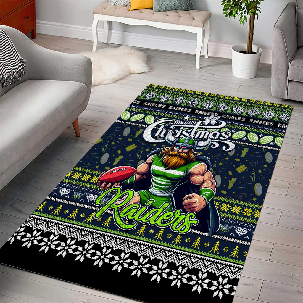 Raiders Rugby Xmas Area Rug Australia NRL Mascot - Vibe Hoodie Shop