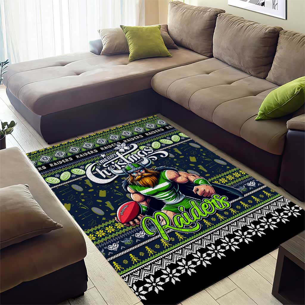 Raiders Rugby Xmas Area Rug Australia NRL Mascot - Vibe Hoodie Shop