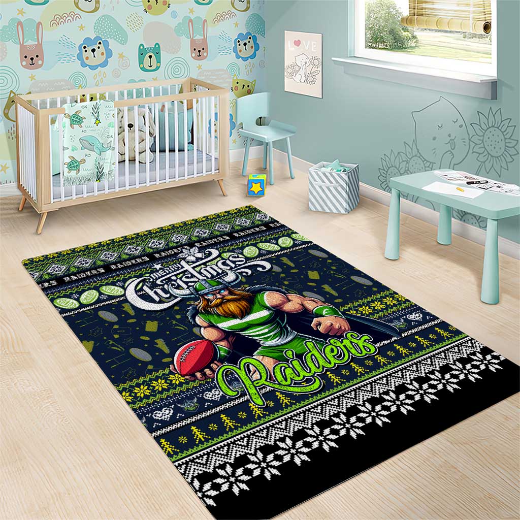 Raiders Rugby Xmas Area Rug Australia NRL Mascot - Vibe Hoodie Shop