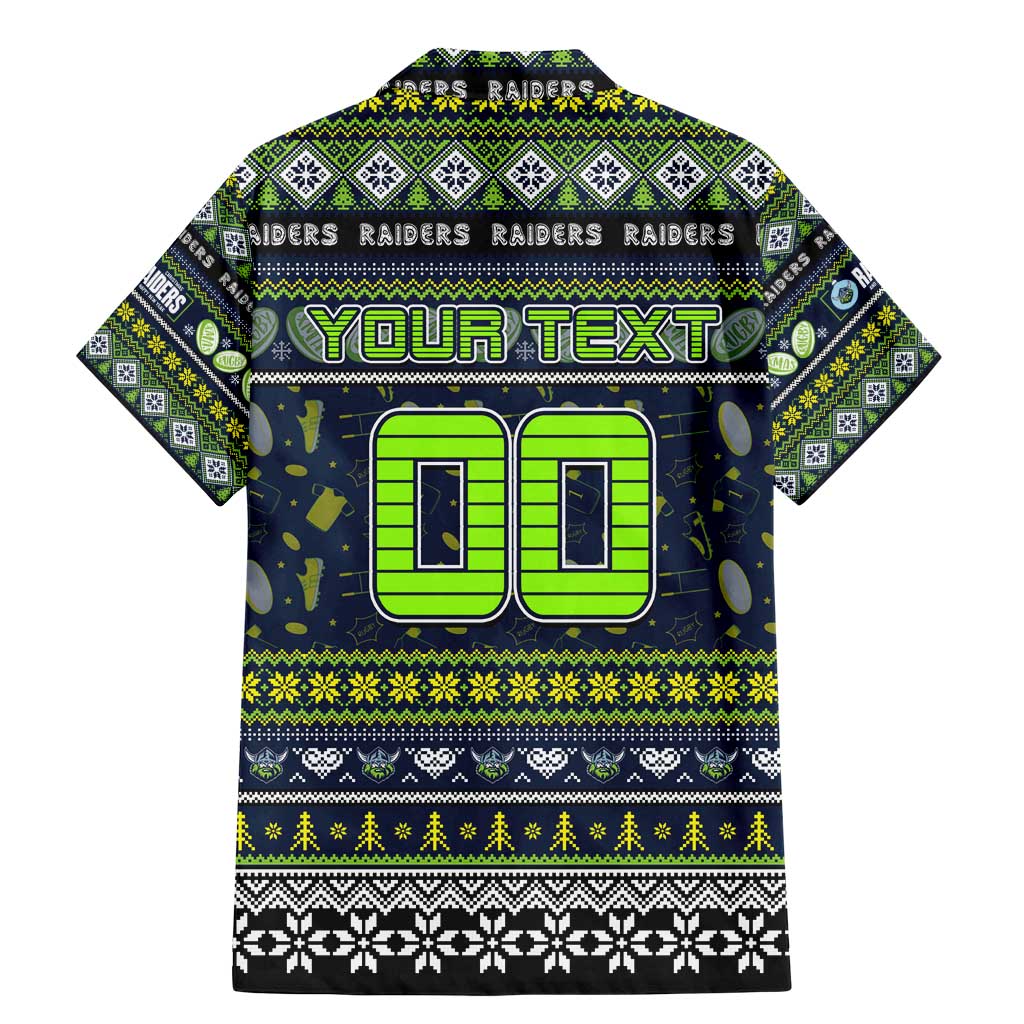 Personalized Raiders Rugby Xmas Family Matching Mermaid Dress and Hawaiian Shirt Australia NRL Mascot