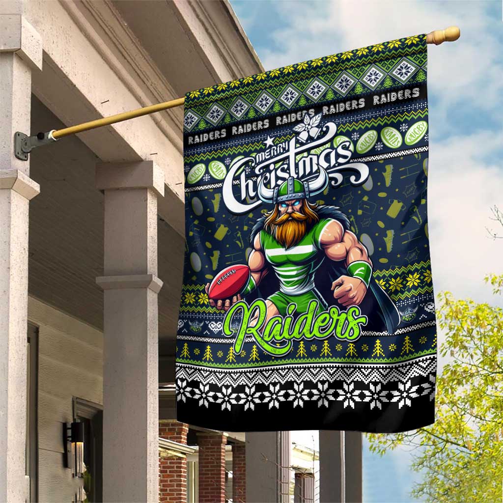 Raiders Rugby Xmas Garden Flag Australia NRL Mascot - Vibe Hoodie Shop