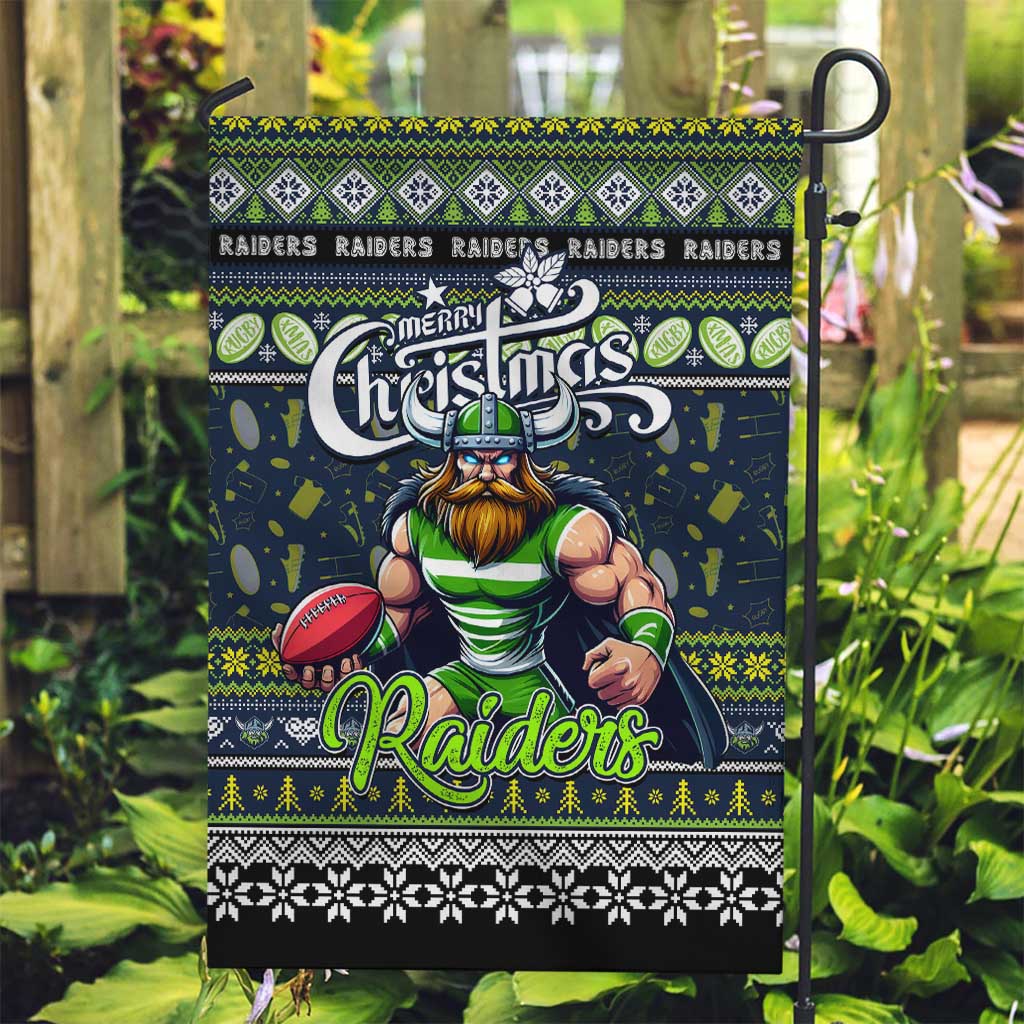 Raiders Rugby Xmas Garden Flag Australia NRL Mascot - Vibe Hoodie Shop