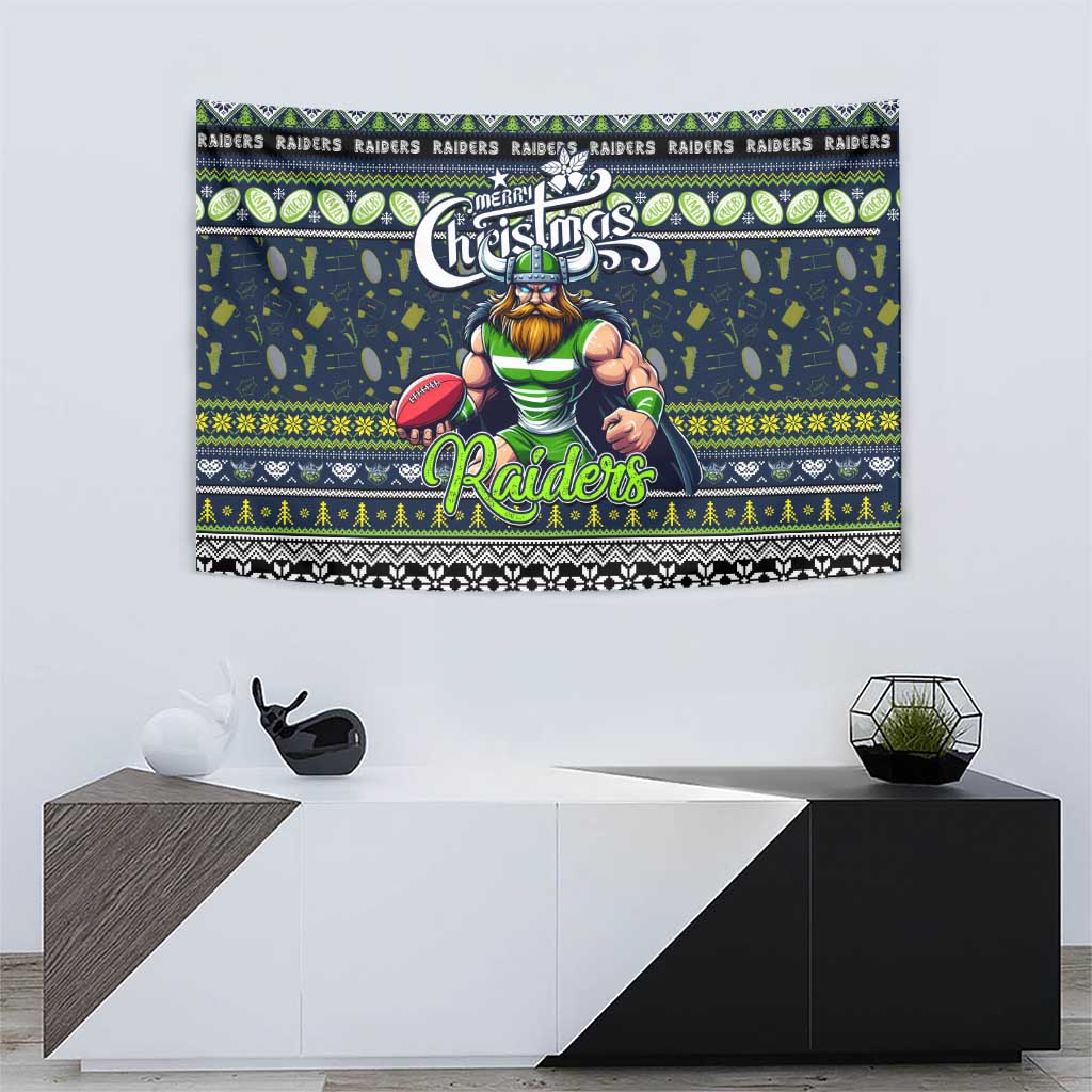 Raiders Rugby Xmas Tapestry Australia NRL Mascot - Vibe Hoodie Shop