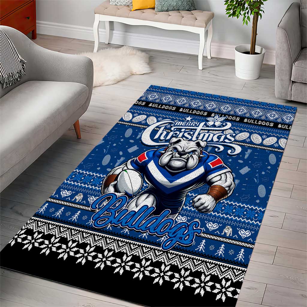 Bulldogs Rugby Xmas Area Rug Australia NRL Mascot - Vibe Hoodie Shop