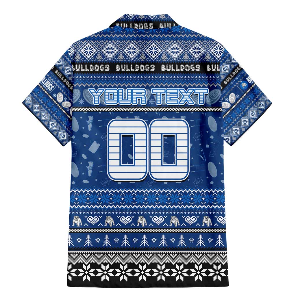 Personalized Bulldogs Rugby Xmas Family Matching Mermaid Dress and Hawaiian Shirt Australia NRL Mascot