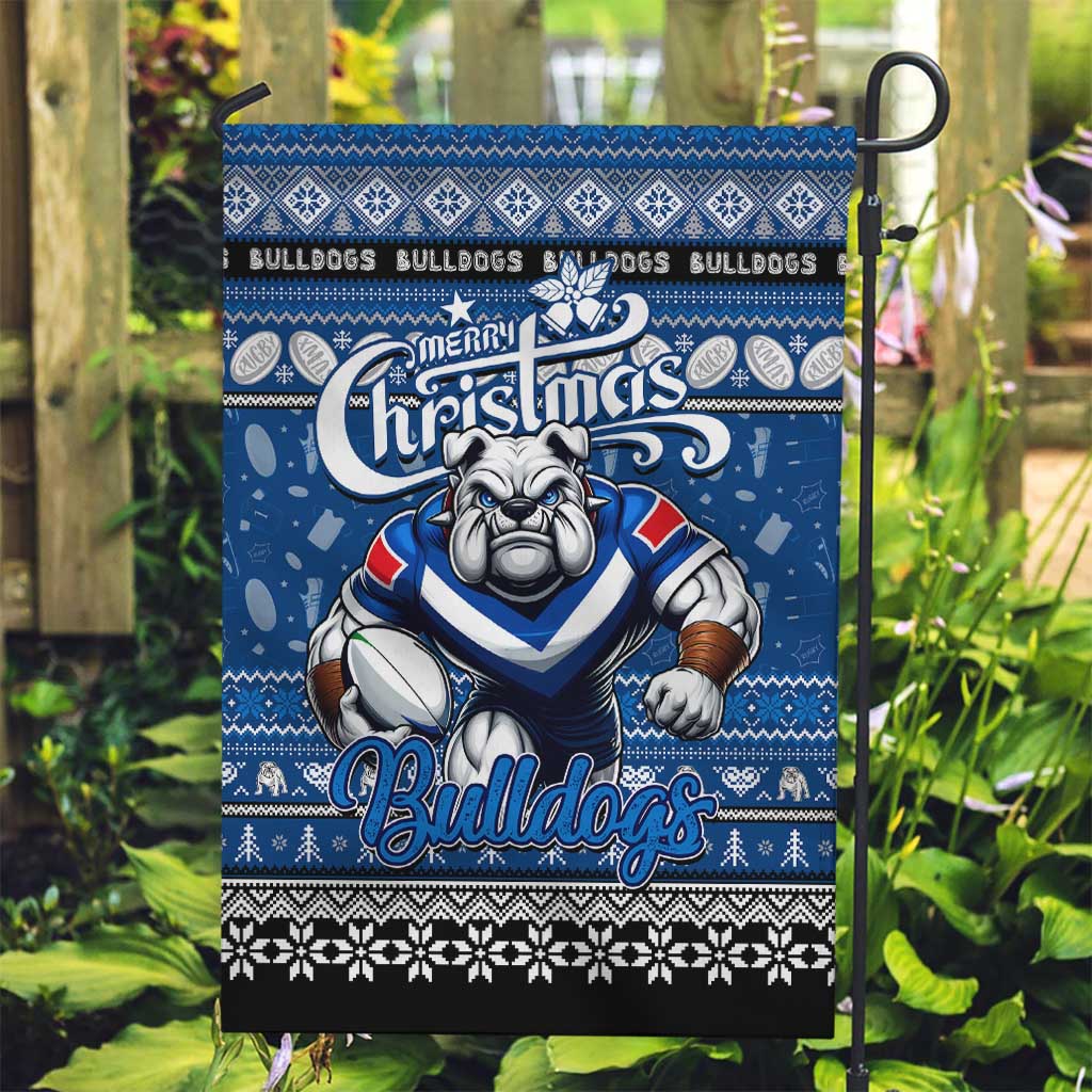 Bulldogs Rugby Xmas Garden Flag Australia NRL Mascot - Vibe Hoodie Shop