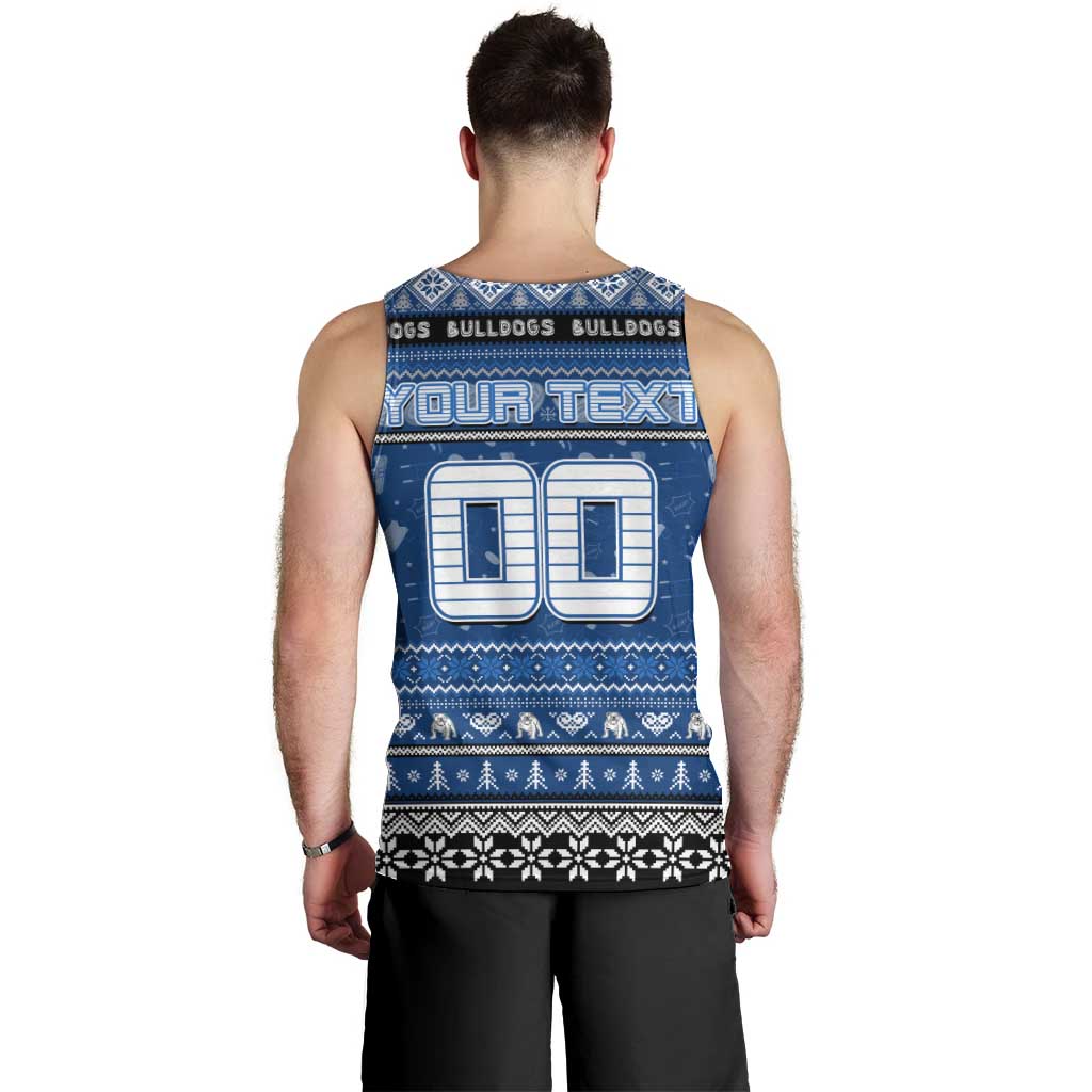Personalized Bulldogs Rugby Xmas Men Tank Top Australia NRL Mascot - Vibe Hoodie Shop