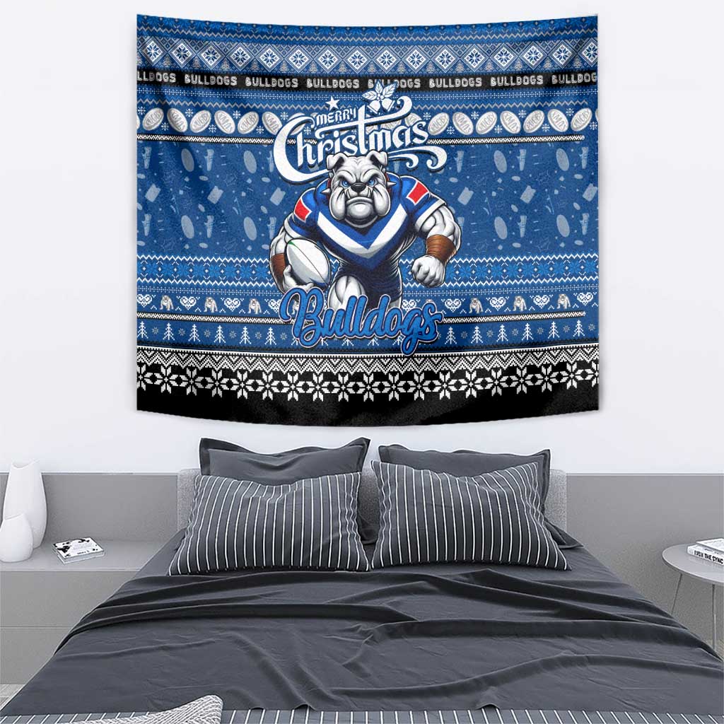 Bulldogs Rugby Xmas Tapestry Australia NRL Mascot - Vibe Hoodie Shop