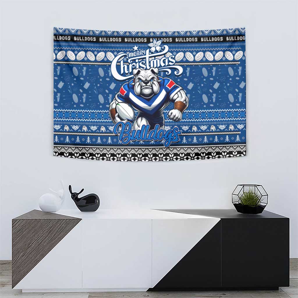 Bulldogs Rugby Xmas Tapestry Australia NRL Mascot - Vibe Hoodie Shop