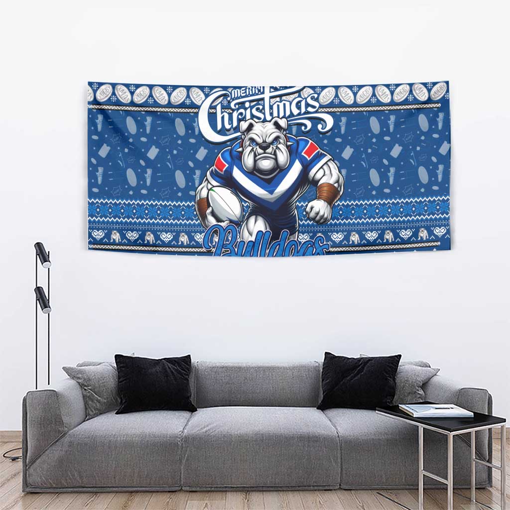 Bulldogs Rugby Xmas Tapestry Australia NRL Mascot - Vibe Hoodie Shop