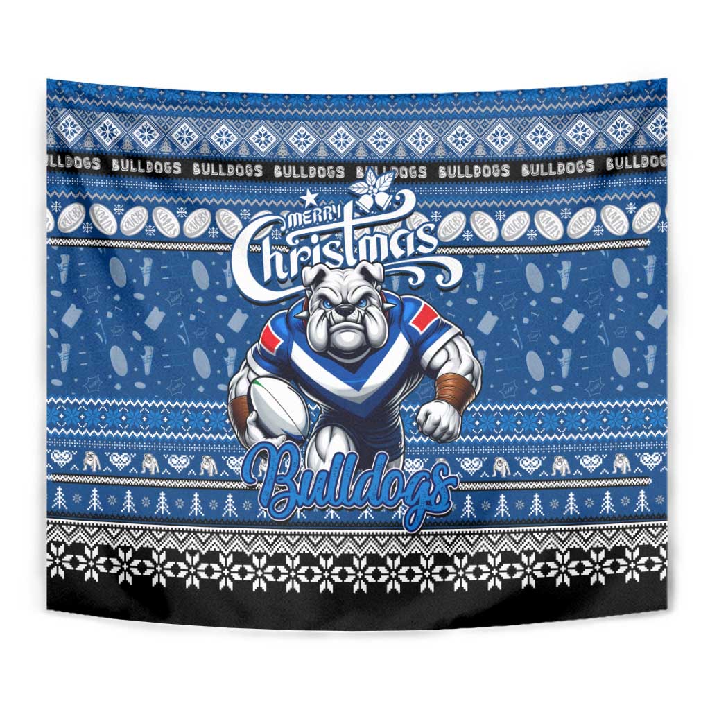 Bulldogs Rugby Xmas Tapestry Australia NRL Mascot - Vibe Hoodie Shop