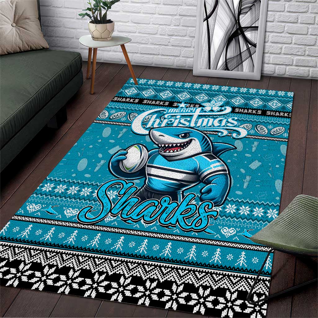 Sharks Rugby Xmas Area Rug Australia NRL Mascot - Vibe Hoodie Shop