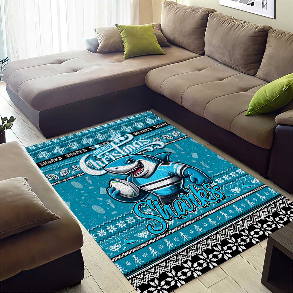 Sharks Rugby Xmas Area Rug Australia NRL Mascot - Vibe Hoodie Shop