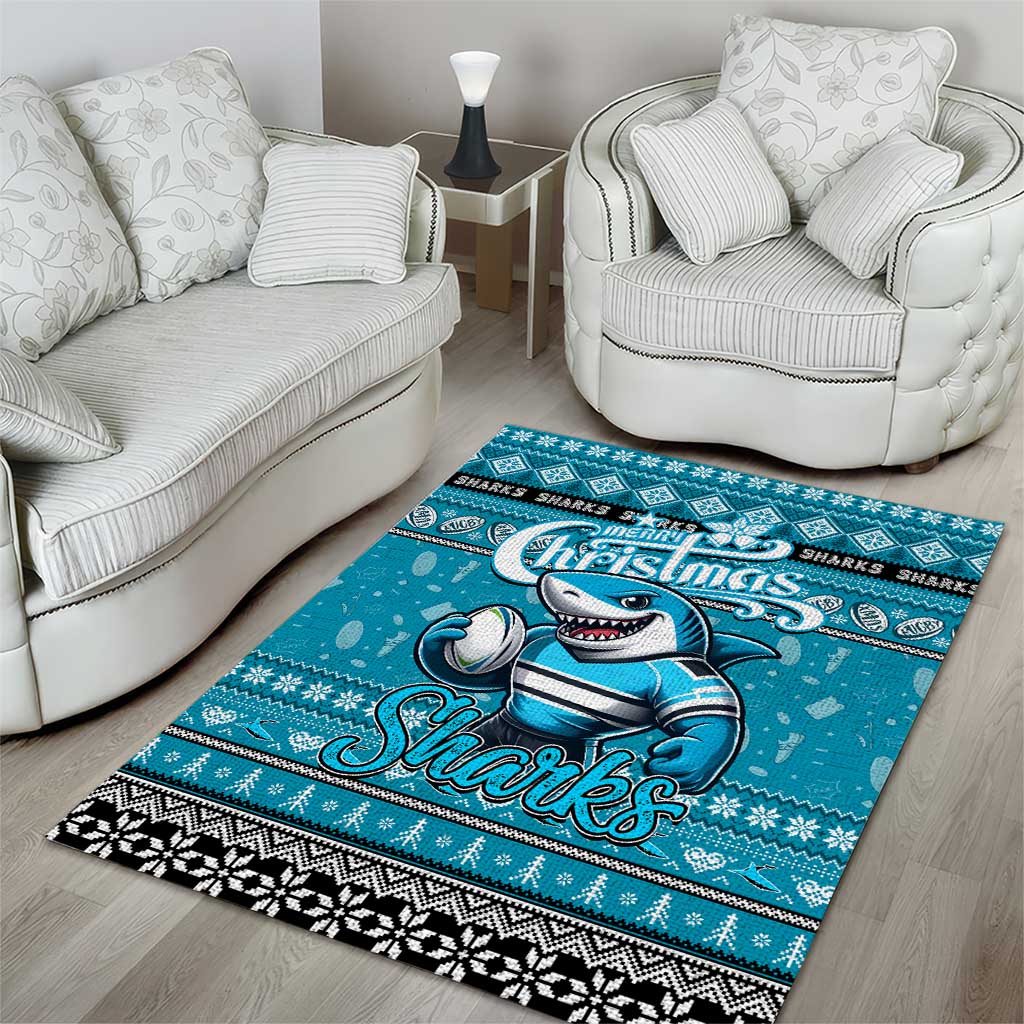 Sharks Rugby Xmas Area Rug Australia NRL Mascot - Vibe Hoodie Shop