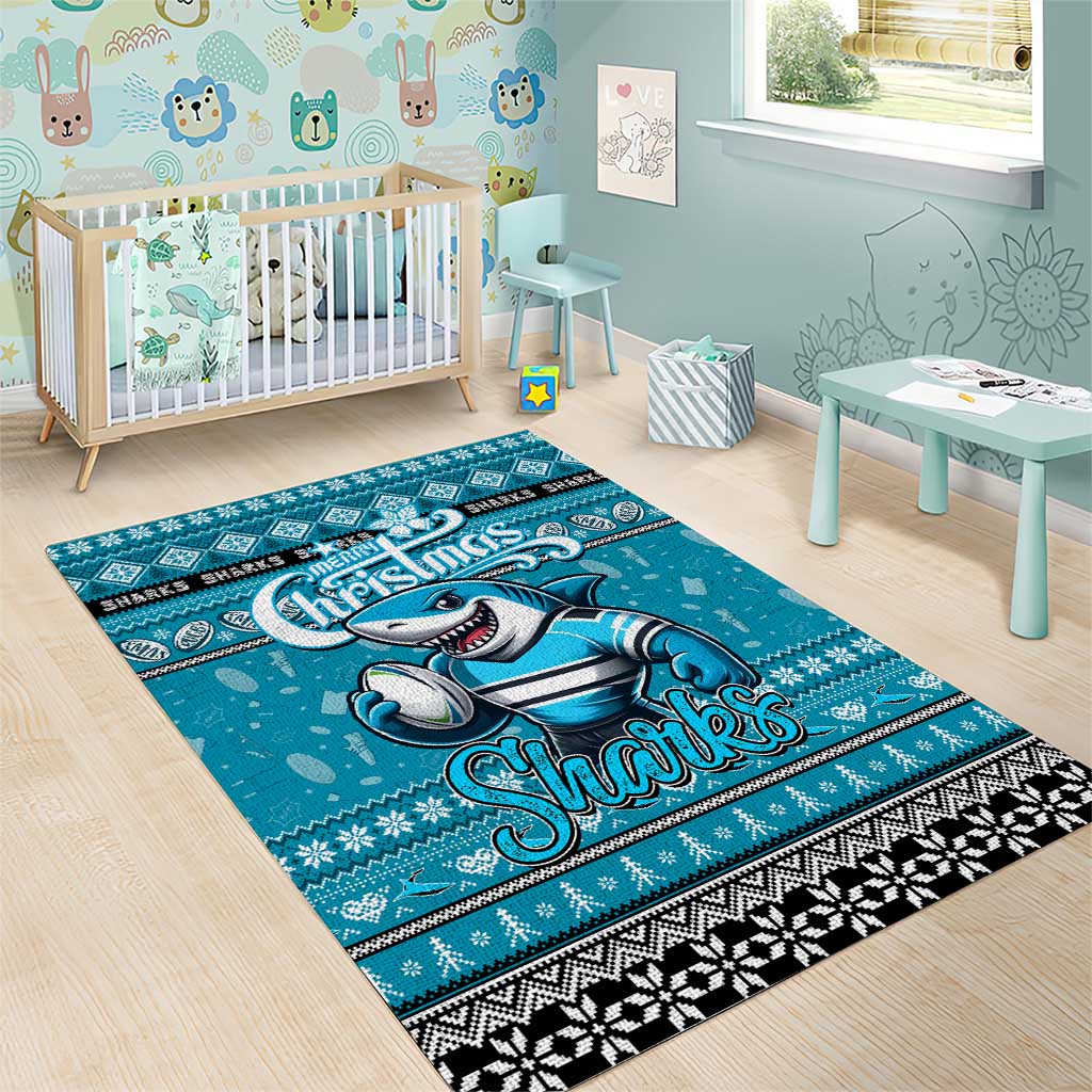 Sharks Rugby Xmas Area Rug Australia NRL Mascot - Vibe Hoodie Shop