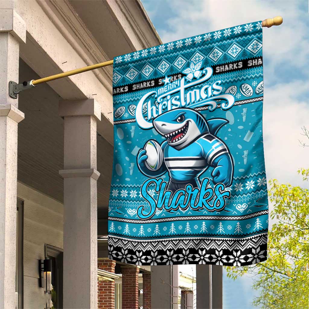Sharks Rugby Xmas Garden Flag Australia NRL Mascot - Vibe Hoodie Shop