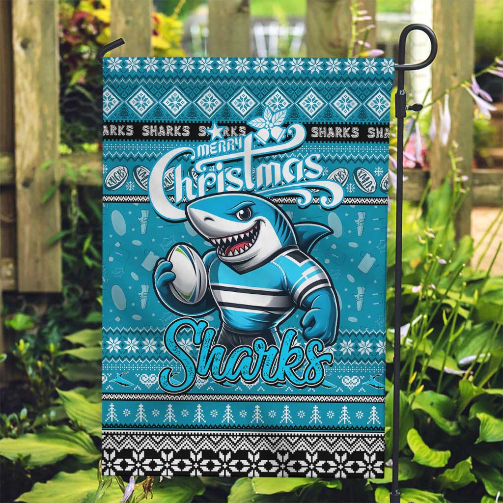 Sharks Rugby Xmas Garden Flag Australia NRL Mascot - Vibe Hoodie Shop