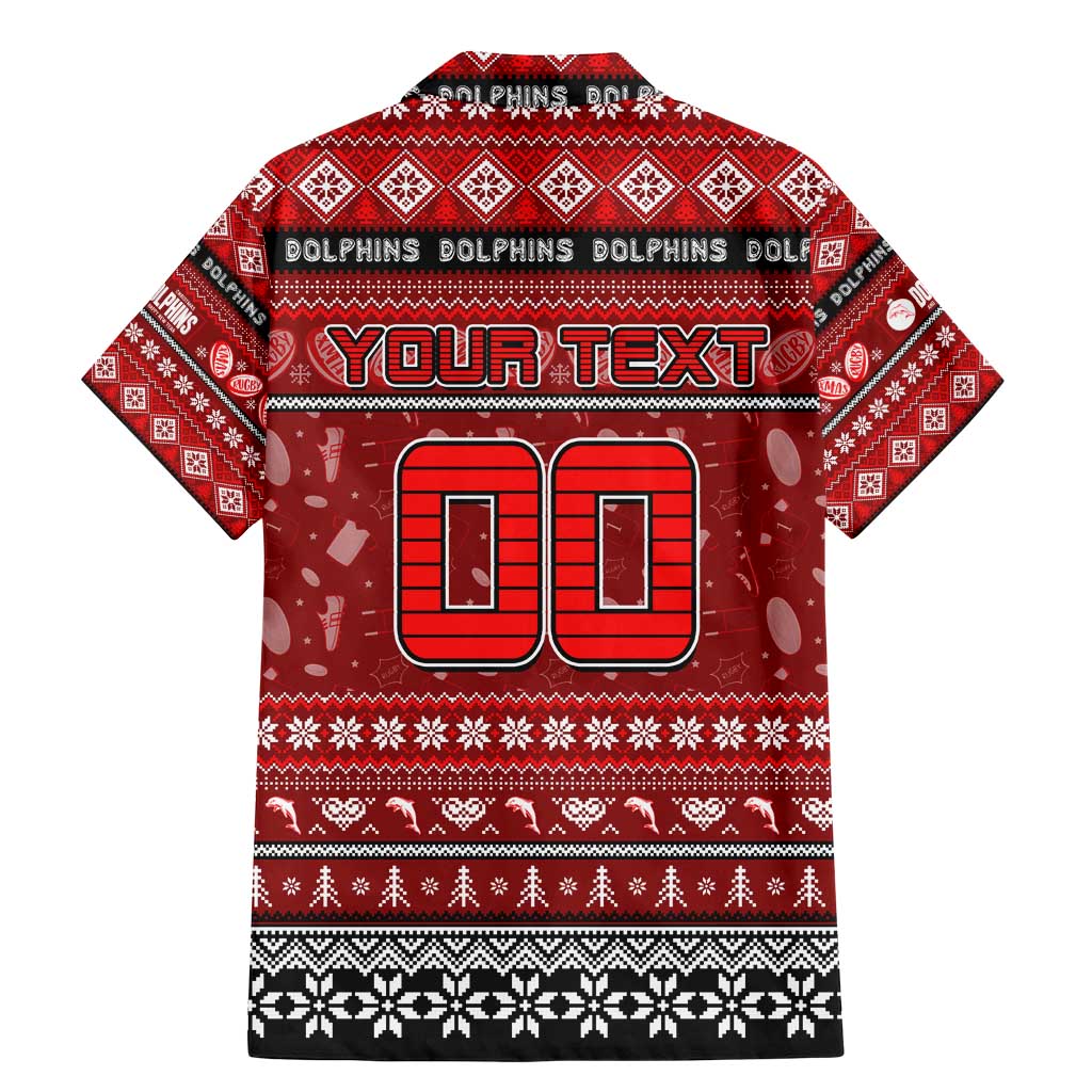 Personalized Dolphins Rugby Xmas Family Matching Mermaid Dress and Hawaiian Shirt Australia NRL Mascot