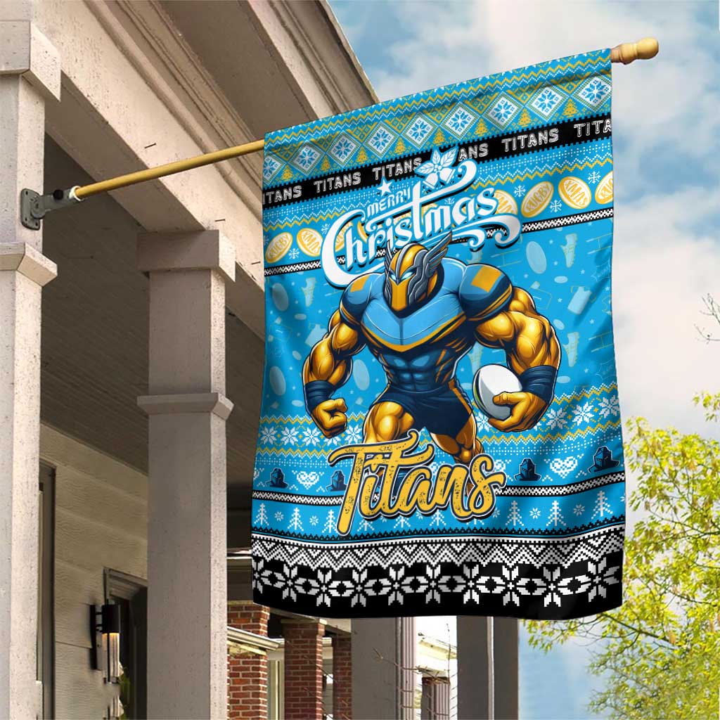 Titans Rugby Xmas Garden Flag Australia NRL Mascot - Vibe Hoodie Shop
