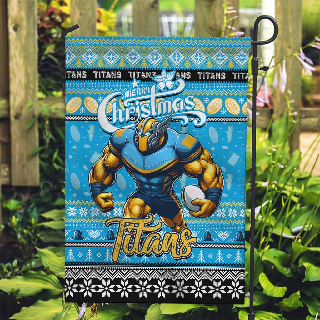 Titans Rugby Xmas Garden Flag Australia NRL Mascot - Vibe Hoodie Shop