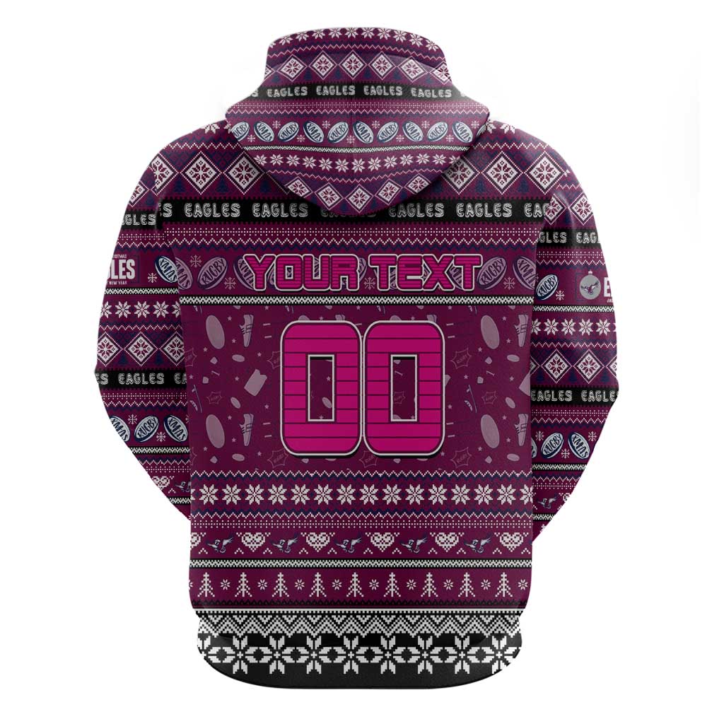 Personalized Sea Eagles Rugby Xmas Hoodie Australia NRL Mascot - Vibe Hoodie Shop