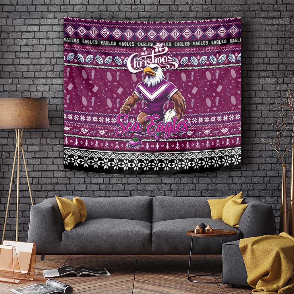 Sea Eagles Rugby Xmas Tapestry Australia NRL Mascot - Vibe Hoodie Shop