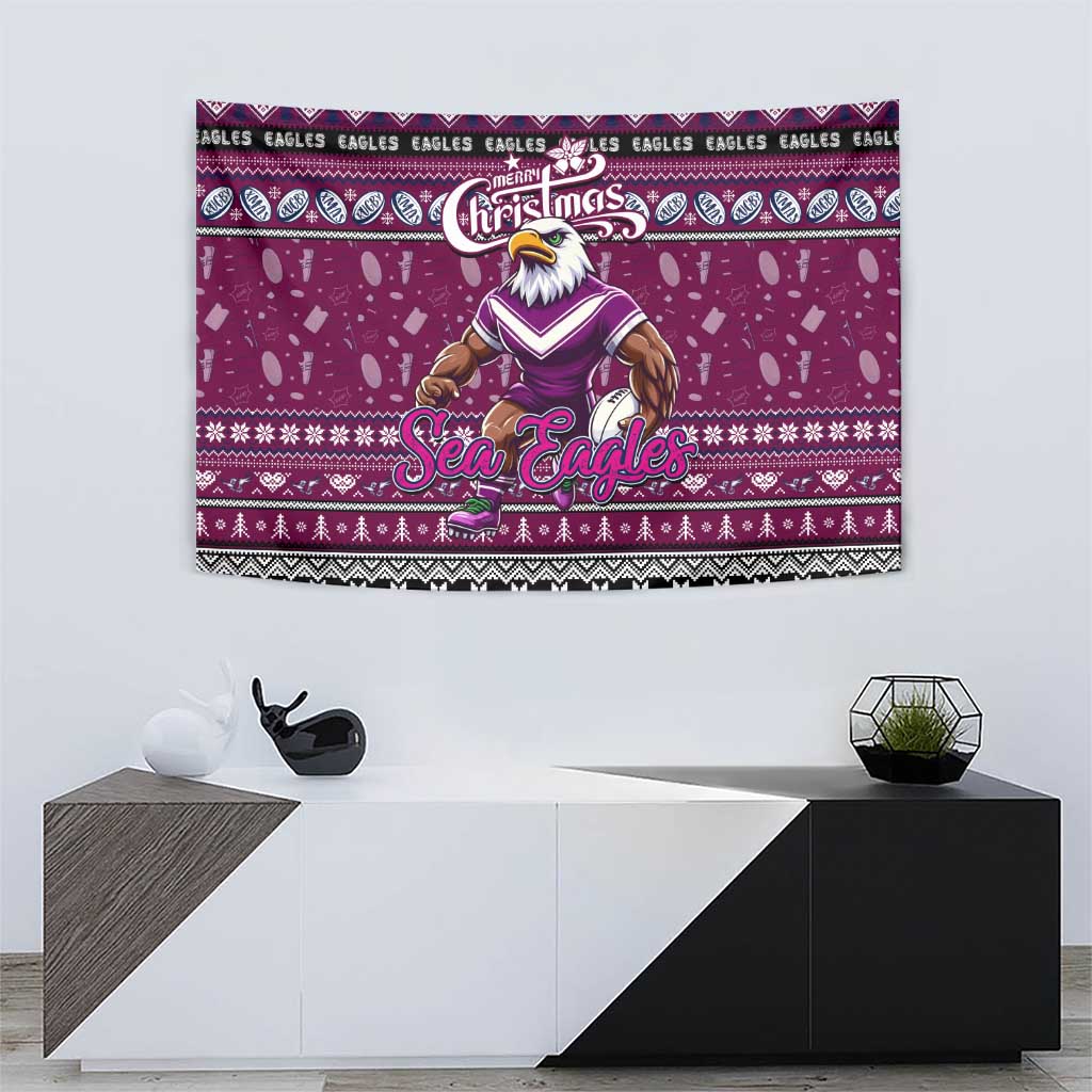 Sea Eagles Rugby Xmas Tapestry Australia NRL Mascot - Vibe Hoodie Shop