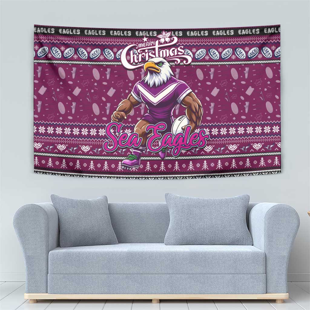 Sea Eagles Rugby Xmas Tapestry Australia NRL Mascot - Vibe Hoodie Shop