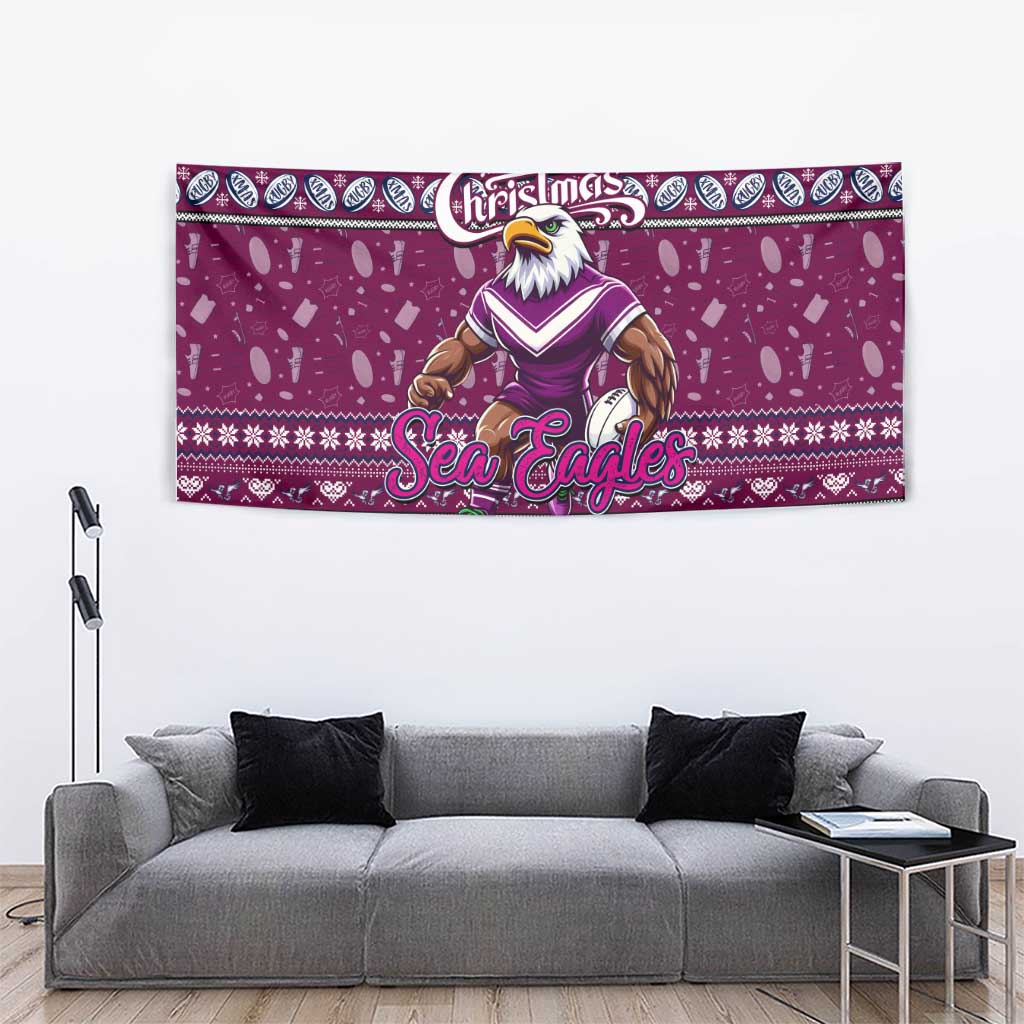 Sea Eagles Rugby Xmas Tapestry Australia NRL Mascot - Vibe Hoodie Shop