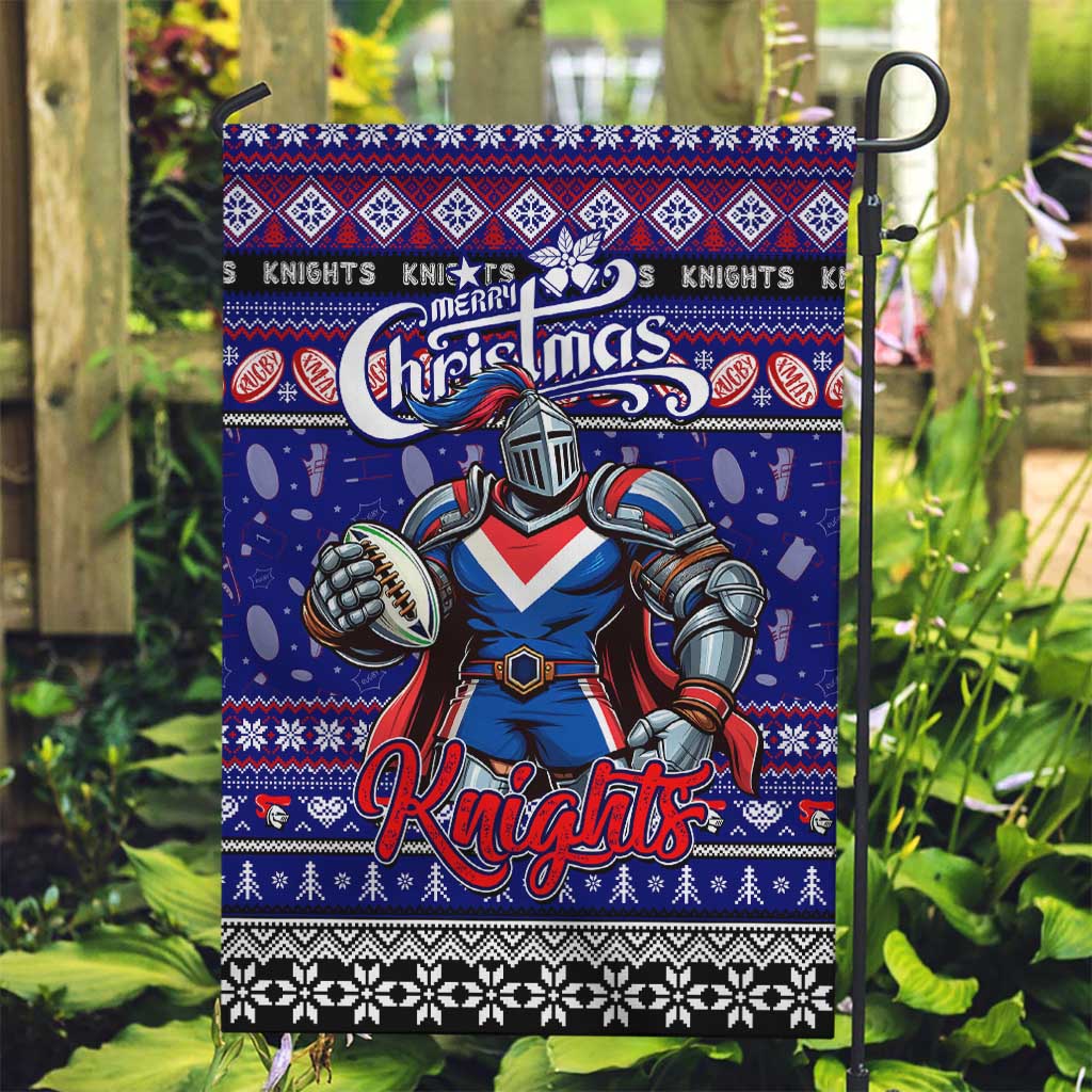 Knights Rugby Xmas Garden Flag Australia NRL Mascot - Vibe Hoodie Shop