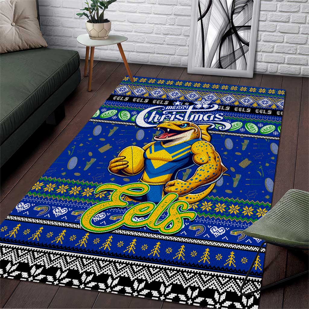 Eels Rugby Xmas Area Rug Australia NRL Mascot - Vibe Hoodie Shop