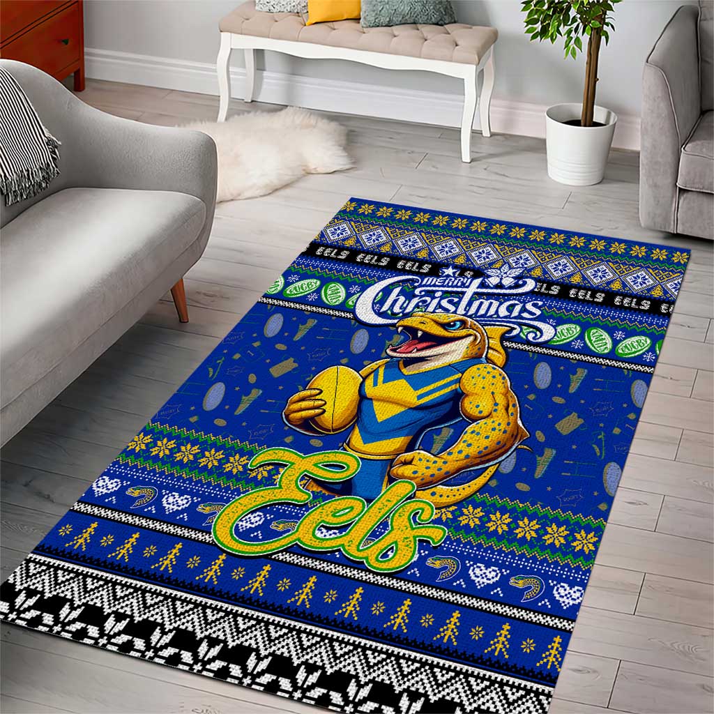 Eels Rugby Xmas Area Rug Australia NRL Mascot - Vibe Hoodie Shop