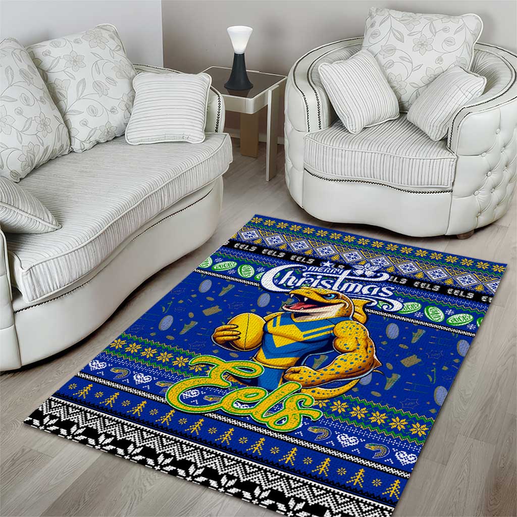 Eels Rugby Xmas Area Rug Australia NRL Mascot - Vibe Hoodie Shop