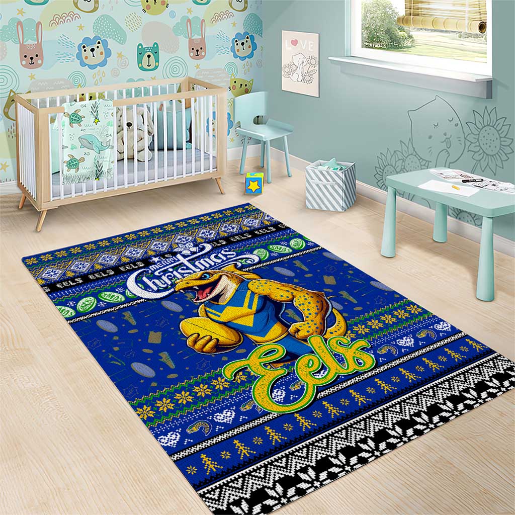 Eels Rugby Xmas Area Rug Australia NRL Mascot - Vibe Hoodie Shop