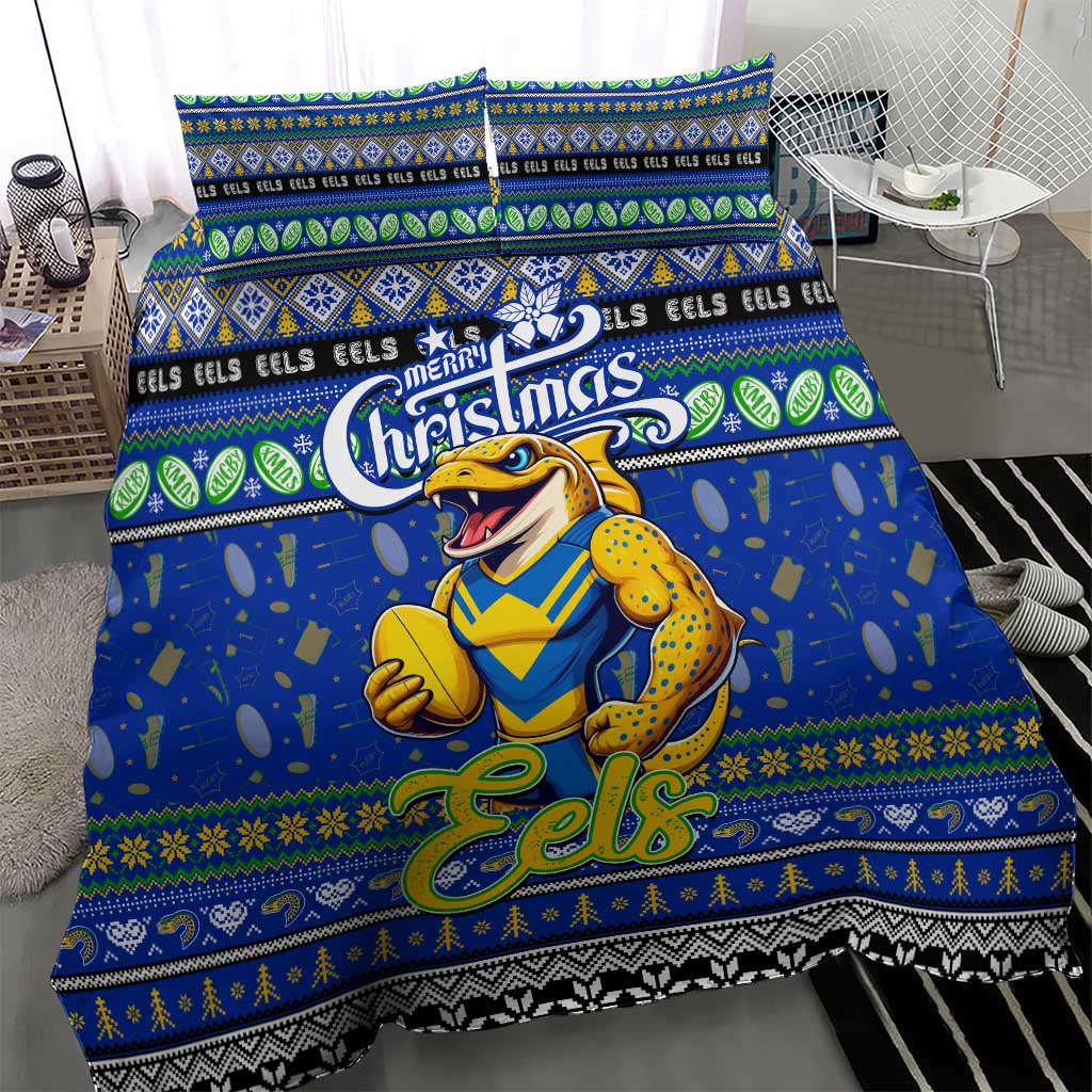 Eels Rugby Xmas Bedding Set Australia NRL Mascot - Vibe Hoodie Shop