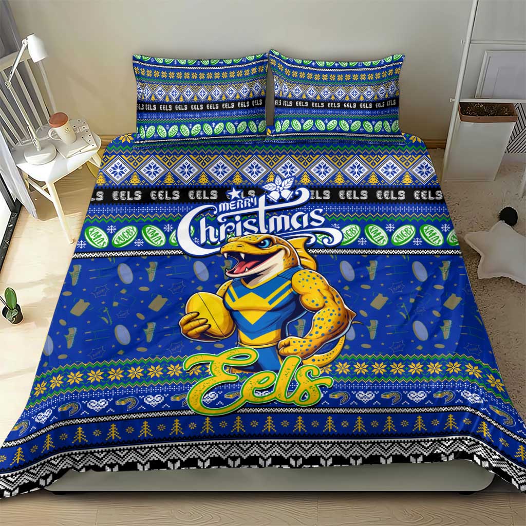 Eels Rugby Xmas Bedding Set Australia NRL Mascot - Vibe Hoodie Shop