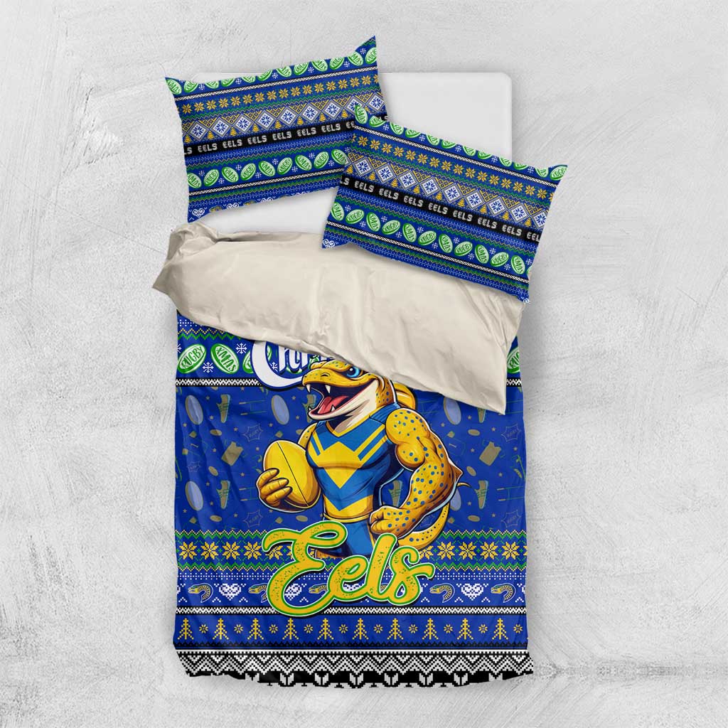 Eels Rugby Xmas Bedding Set Australia NRL Mascot - Vibe Hoodie Shop