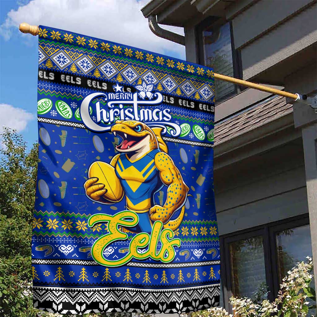 Eels Rugby Xmas Garden Flag Australia NRL Mascot - Vibe Hoodie Shop