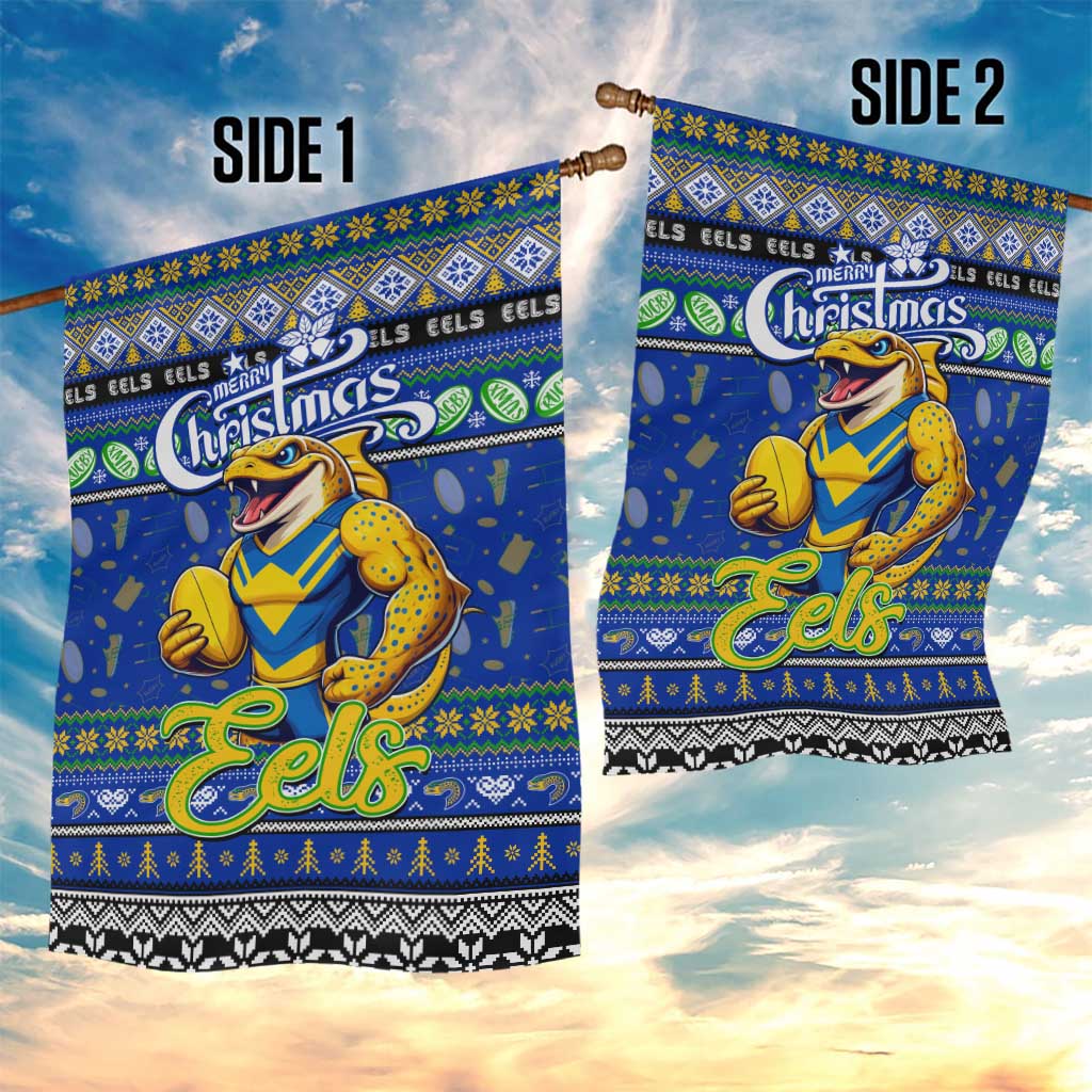 Eels Rugby Xmas Garden Flag Australia NRL Mascot - Vibe Hoodie Shop